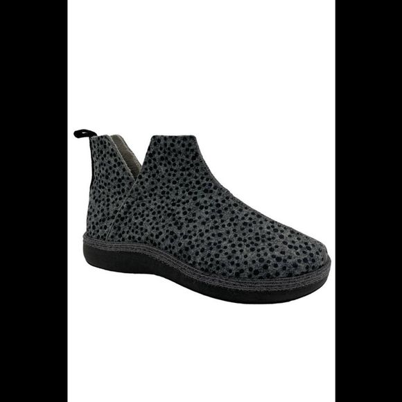 Unity in Diversity Wool Slipper Booties Palma Spotted Grey - Medium - Picture 1 of 3